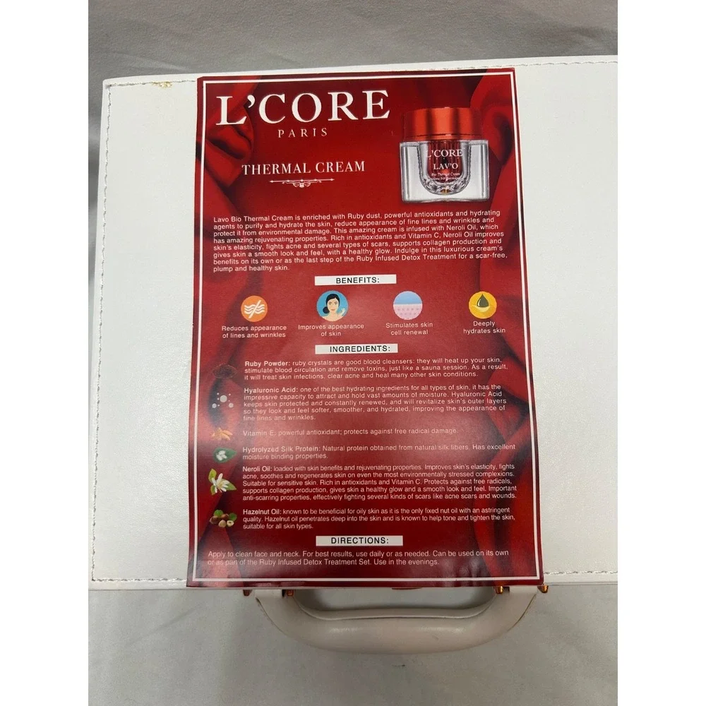 L'Core Paris Lav'o Bio Thermal Cream Serum Mask w/ Case Lav'o Gift Set